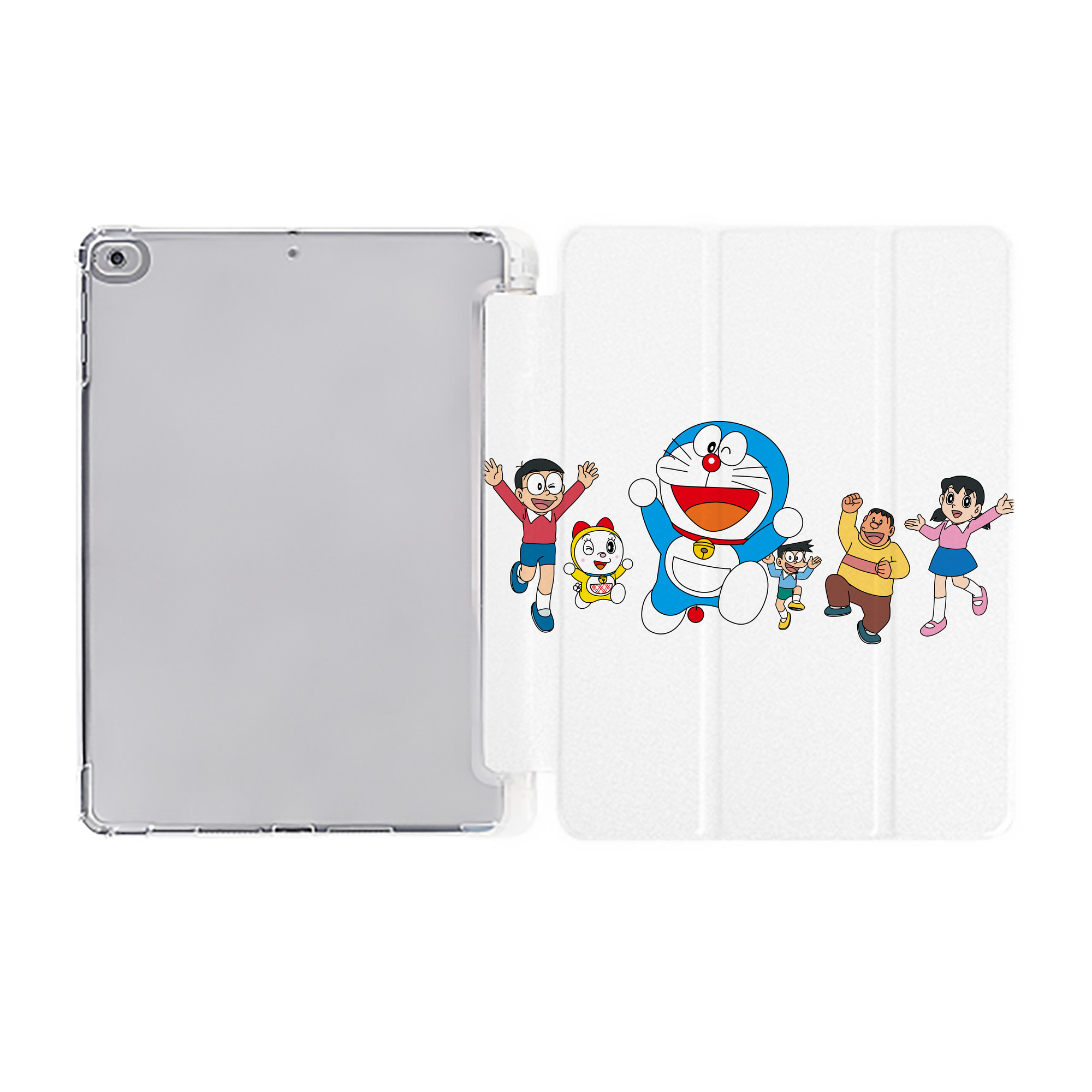 （画像用） ドラえもん 骨川 スネ夫 Doraemon Honekawa Suneo IPad ケース ペン収納付き 三つ折りスタンド PUレザー×シリコン 対応機種9.5/10.5/10.9インチ